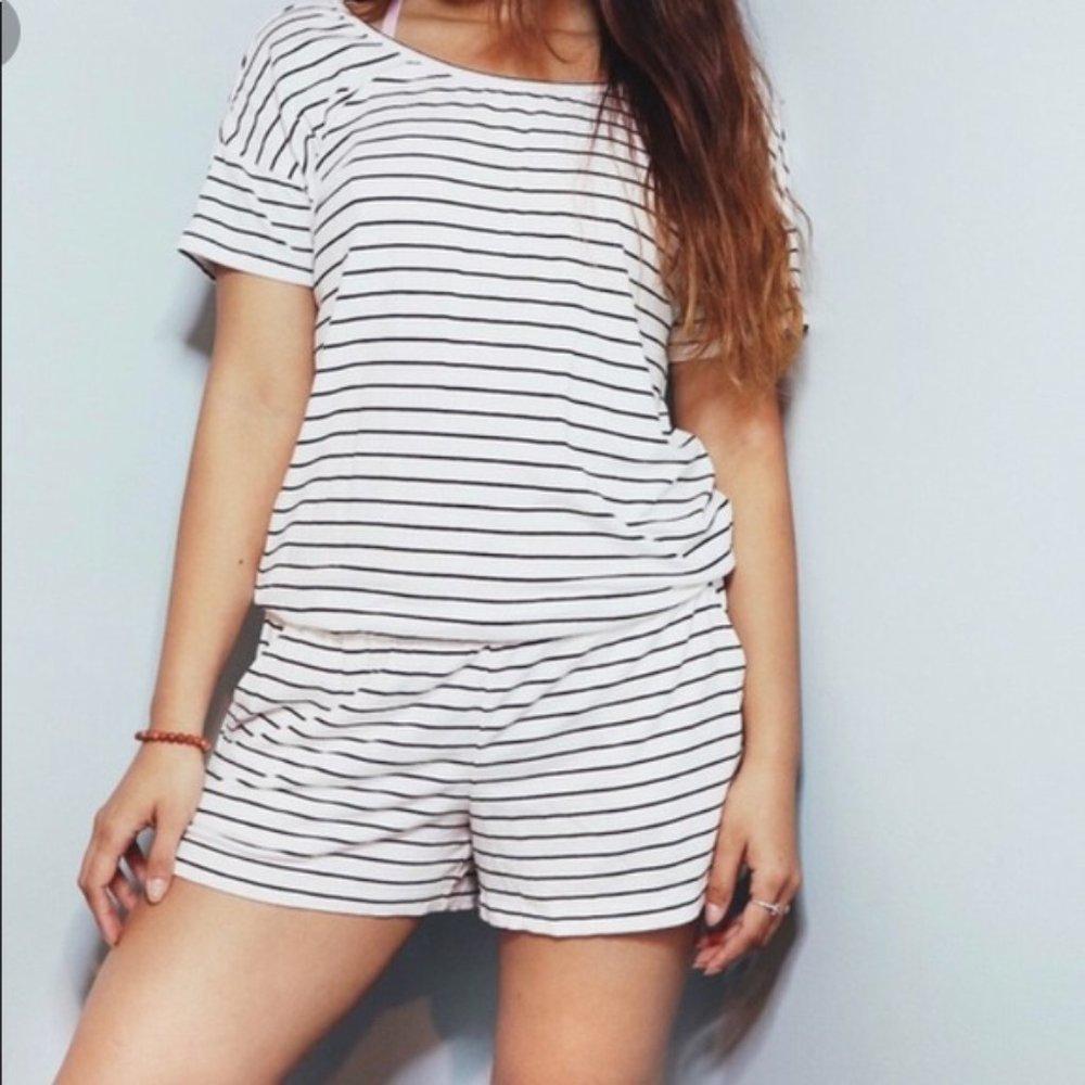 J Crew Striped Knit Romper